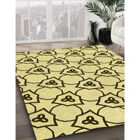 Patterned Harvest Gold Rug, pat1079yw