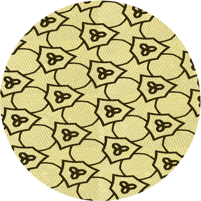Square Patterned Harvest Gold Rug, pat1079yw