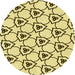 Square Patterned Harvest Gold Rug, pat1079yw