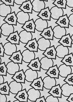 Patterned Ash Gray Novelty Rug, pat1079