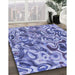 Machine Washable Transitional Slate Blue Rug in a Family Room, wshpat108blu