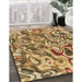 Machine Washable Transitional Yellow Orange Rug in a Family Room, wshpat108brn