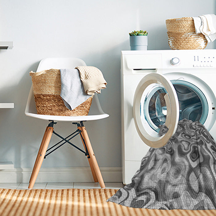 Machine Washable Transitional Cloud Gray Rug in a Washing Machine, wshpat108gry