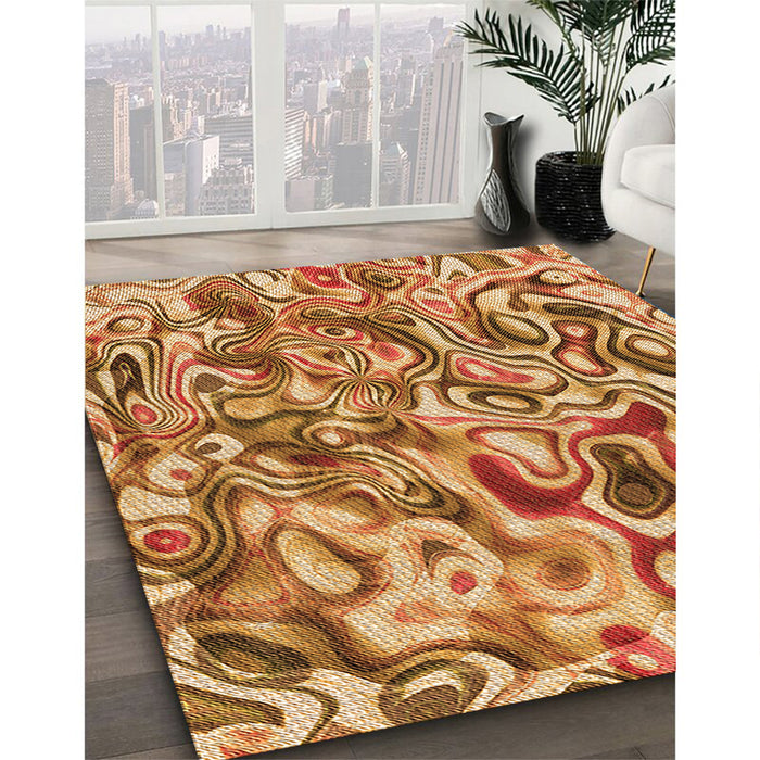 Machine Washable Transitional Orange Rug in a Family Room, wshpat108org