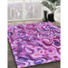 Machine Washable Transitional Violet Purple Rug in a Family Room, wshpat108pur