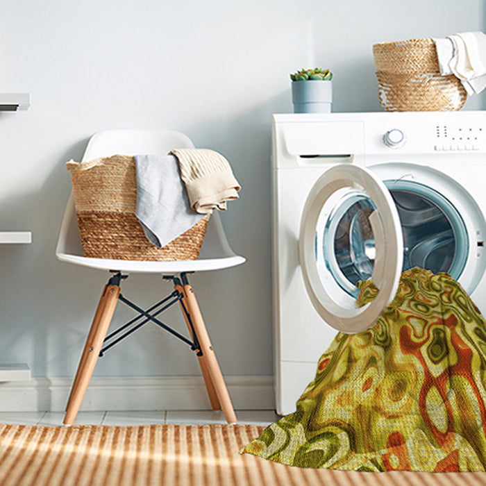 Machine Washable Transitional Bright Gold Yellow Rug in a Washing Machine, wshpat108yw
