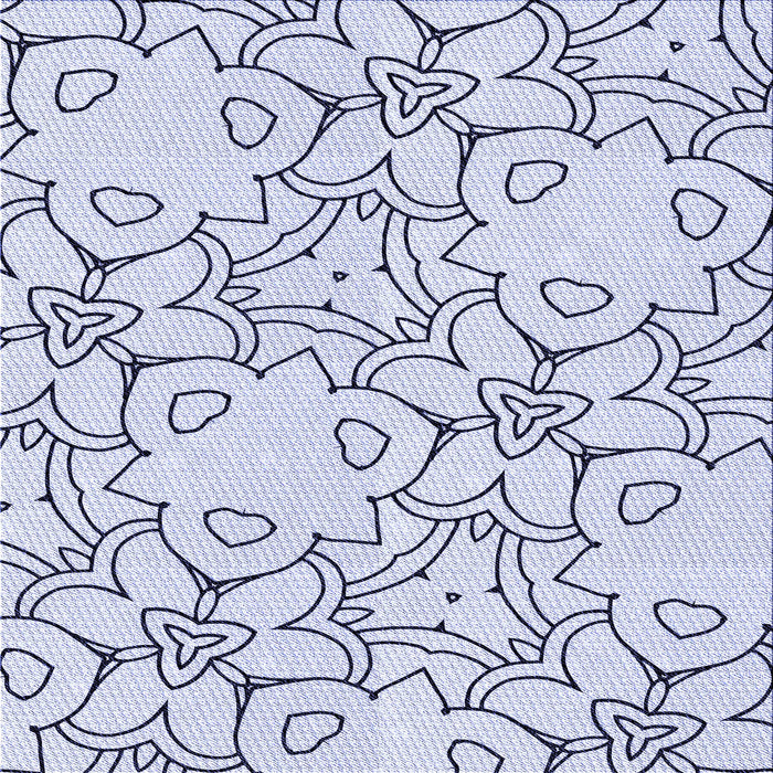 Round Patterned Lavender Blue Rug, pat1080blu