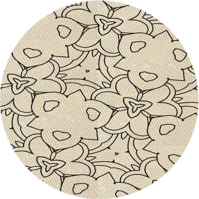 Square Patterned Moccasin Beige Rug, pat1080brn