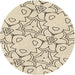 Square Patterned Moccasin Beige Rug, pat1080brn
