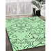 Patterned Mint Green Rug in Family Room, pat1080grn