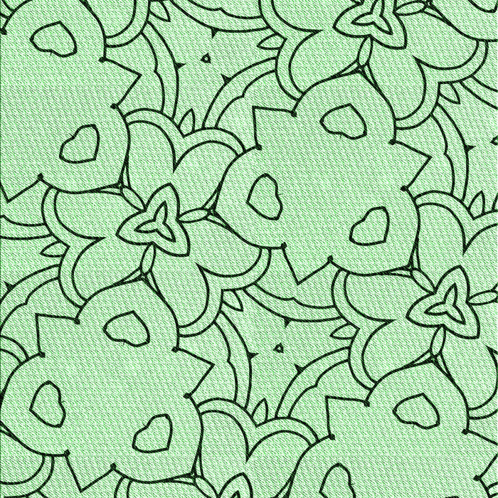 Patterned Mint Green Rug, pat1080grn