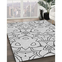 Patterned Platinum Gray Rug, pat1080gry