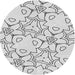 Square Patterned Platinum Gray Rug, pat1080gry