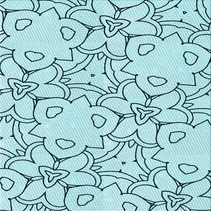 Round Patterned Electric Blue Rug, pat1080lblu