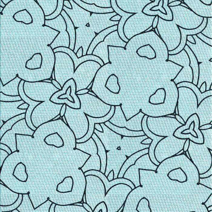 Patterned Electric Blue Rug, pat1080lblu