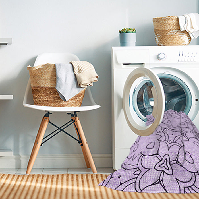 Machine Washable Transitional Lilac Purple Rug in a Washing Machine, wshpat1080pur