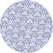 Square Patterned Lavender Blue Rug, pat1081blu