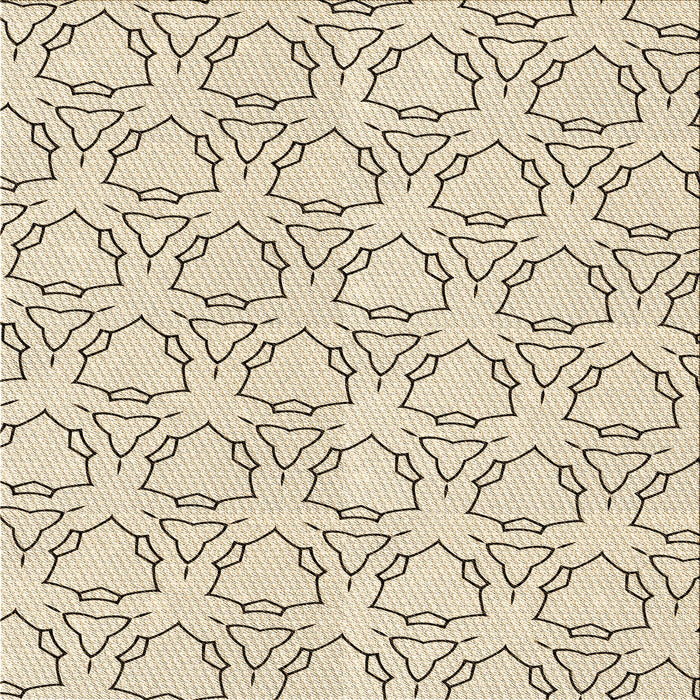 Round Patterned Moccasin Beige Rug, pat1081brn