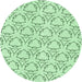 Square Patterned Mint Green Rug, pat1081grn