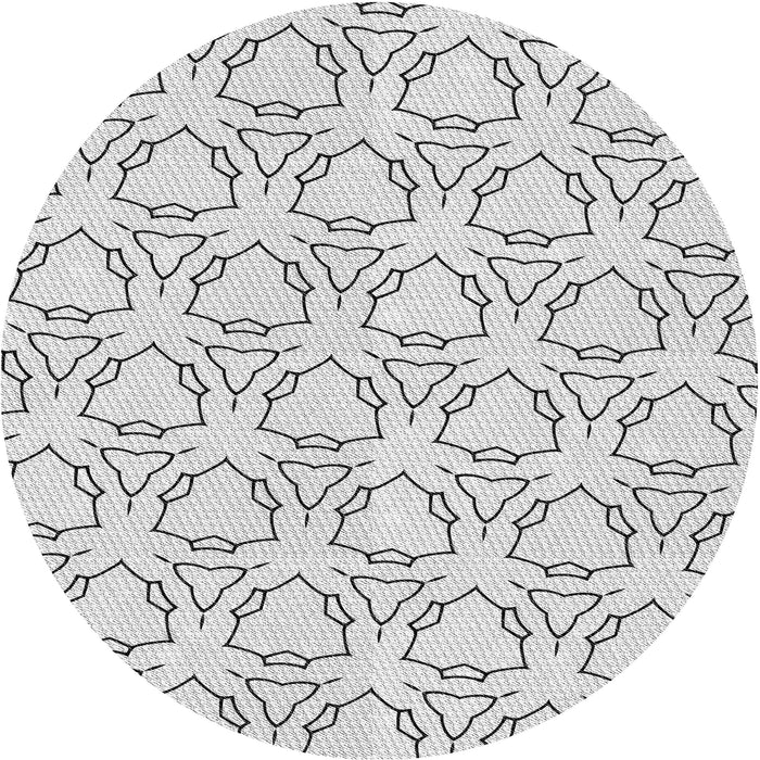 Square Patterned Platinum Gray Rug, pat1081gry