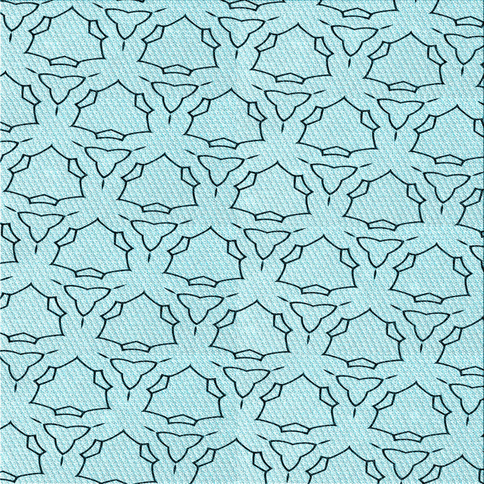 Round Patterned Electric Blue Rug, pat1081lblu