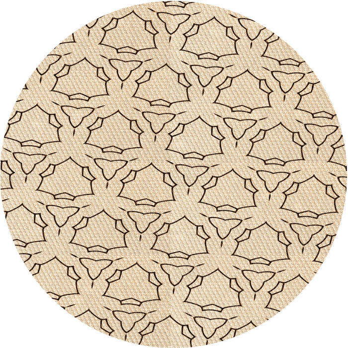 Square Patterned Peru Brown Rug, pat1081org