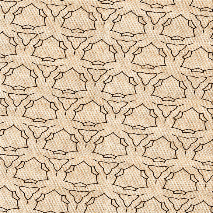 Round Patterned Peru Brown Rug, pat1081org