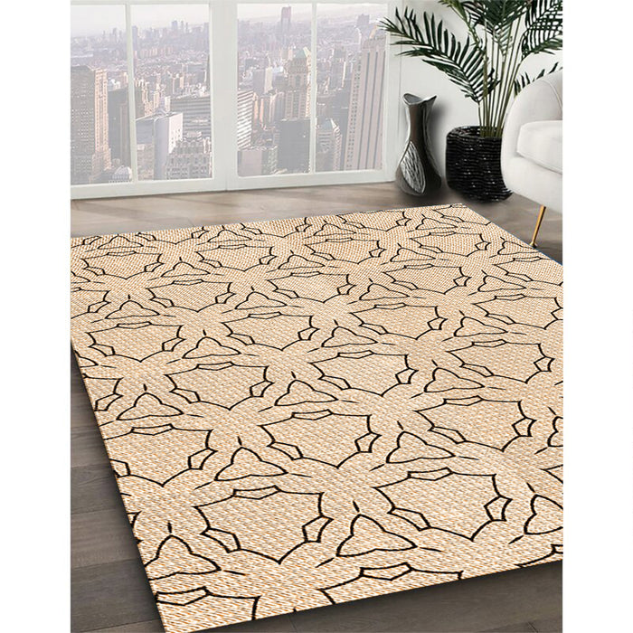 Machine Washable Transitional Peru Brown Rug in a Family Room, wshpat1081org