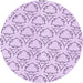 Square Patterned Lilac Purple Rug, pat1081pur