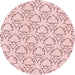 Square Patterned Pink Rug, pat1081rd