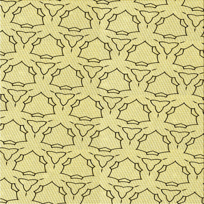 Round Patterned Sun Yellow Rug, pat1081yw