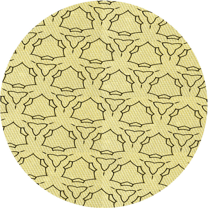 Square Machine Washable Transitional Sun Yellow Rug in a Living Room, wshpat1081yw