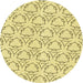 Square Patterned Sun Yellow Rug, pat1081yw