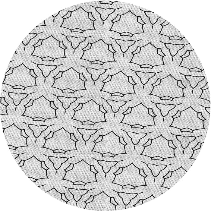 Square Machine Washable Transitional White Smoke Rug, wshpat1081