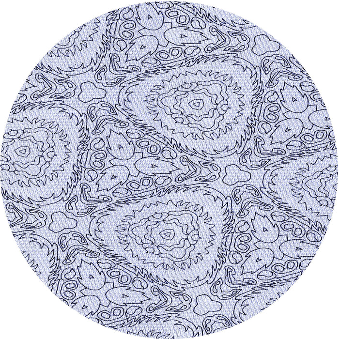 Square Patterned Lavender Blue Rug, pat1082blu