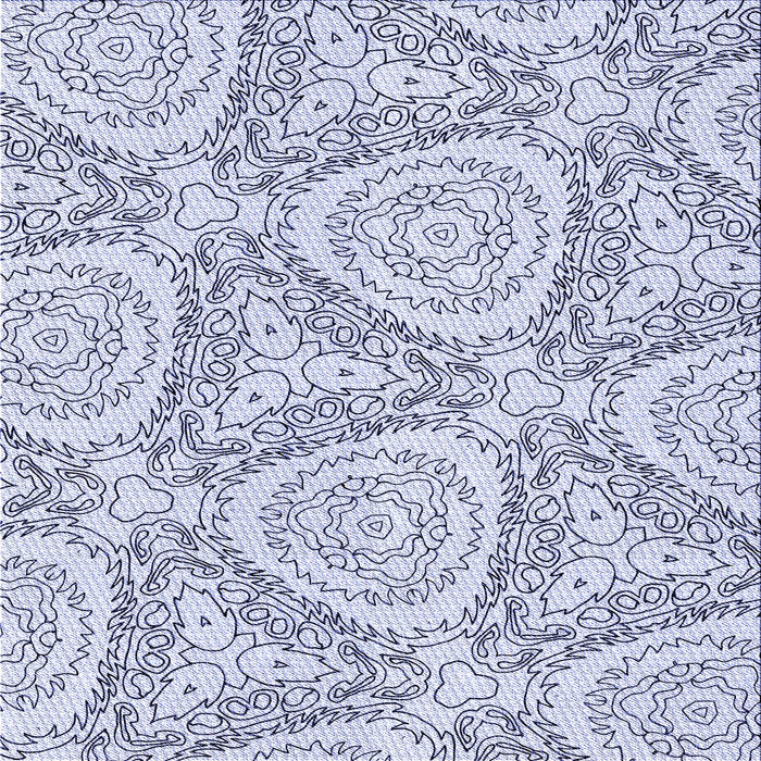Round Patterned Lavender Blue Rug, pat1082blu