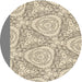 Square Patterned Dark Almond Brown Rug, pat1082brn