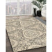 Machine Washable Transitional Dark Almond Brown Rug in a Family Room, wshpat1082brn