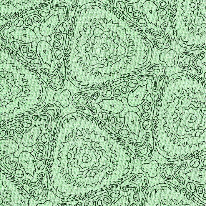 Patterned Mint Green Rug, pat1082grn