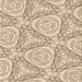 Round Patterned Copper Brown Rug, pat1082org