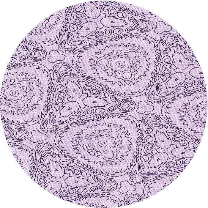 Square Patterned Purple Flower Purple Rug, pat1082pur