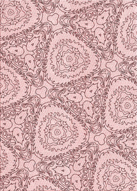 Machine Washable Transitional Pink Rug, wshpat1082rd