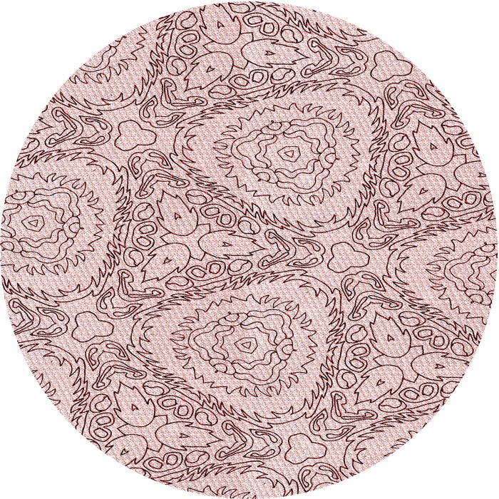 Square Machine Washable Transitional Pink Rug in a Living Room, wshpat1082rd