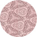 Square Patterned Pink Rug, pat1082rd