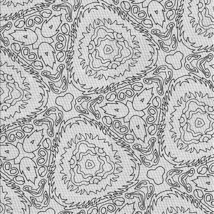 Patterned Off-White Novelty Rug, pat1082