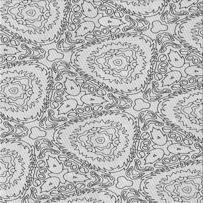 Square Patterned Off-White Novelty Rug, pat1082