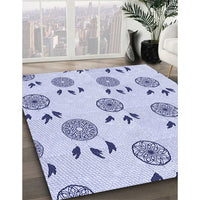 Patterned Lavender Blue Rug, pat1083blu