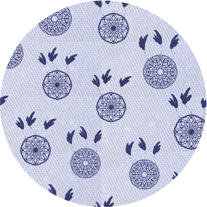 Square Patterned Lavender Blue Rug, pat1083blu