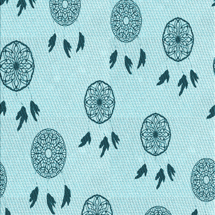 Patterned Electric Blue Rug, pat1083lblu