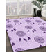 Patterned Purple Rug in Family Room, pat1083pur